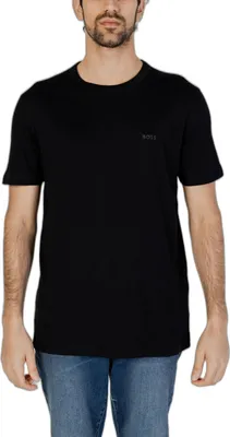 Produktbild von Boss Herren T-Shirt 100% Baumwolle Interlock Schwarz : Größe - L Größe: L
