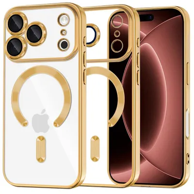 Produktbild von Techsuit – , kristallbesetzte MagSafe-Hülle für iPhone 18 Pro Max / iPhone 17 Pro Max – Gold