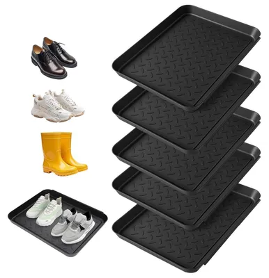 Immagine prodotto di Portascarpe set da 5 pezzi, plastica, 35 x 27,5 x 3 cm, con scolapiatti