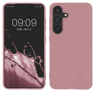 Produktbild von kwmobile Hülle für Samsung Galaxy S25 TPU Case - Handyhülle unterstützt kabelloses Laden, flexible Schutzhülle, gummiertes Cover in Strahlend Gelb