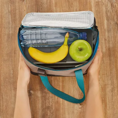 Produktbild von Cloer 810-13 Isoliertasche, Lunch Care System, Lunchbag für bis zu 3 Lunchboxen, Isolierfunktion, Reflektierendes Logo, Polyester, Blau, 9 Liter