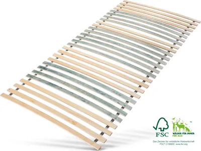 Produktbild von Lattenrost Comfort 140 x 200 cm 7-Zonen mit 28 hochelastischen Federholzleisten - bis 200 kg belastbar