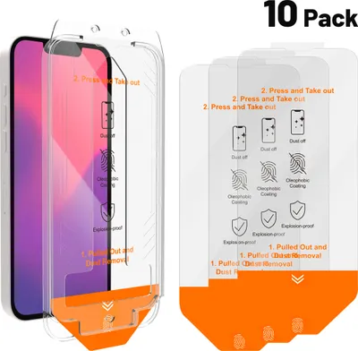 Zdjęcie produktu dla 4smarts Second Glass, Apple, iPhone 13, iPhone 13 Pro, iPhone 14, iPhone 16e, Odporny na kurz, Olejoodporny, Przezroczysty, 10 szt.