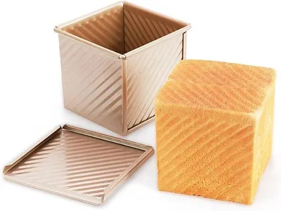 Obrázek produktu pro Čtvercová forma na pečení chleba s víkem, vhodná pro toastový chléb, bochníky, pečivo a koláče