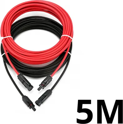 Immagine prodotto di Cavi solari 10 AWG 6mm2 - 1,2,5 e 10m 5 + 5m