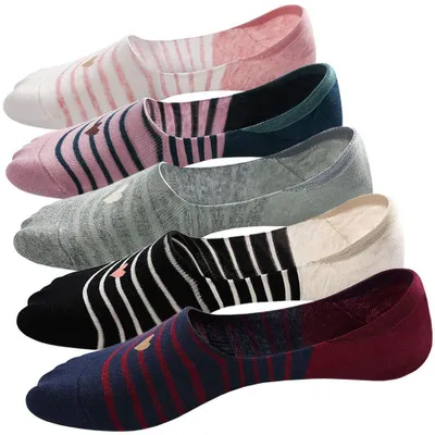 Produktbild von Unsichtbare Socken für Damen mit rutschfestem Fußbett, 5 Paar