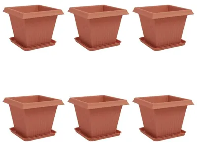 Immagine prodotto di Set di 6 vasi quadrati per interni ed esterni