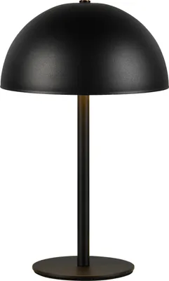 Zdjęcie produktu dla Lampa stołowa LED, czarny metal, ściemniacz dotykowy, akumulator, wys. 21 cm