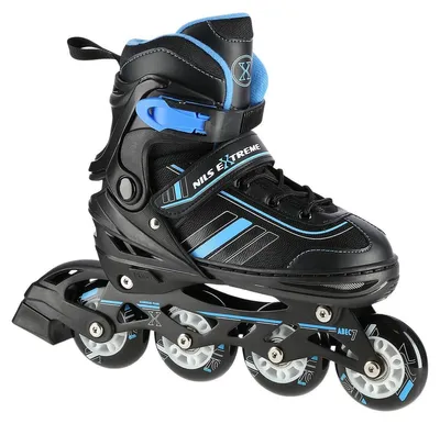 Productafbeelding van Inline skates 2-in-1, zwart/blauw, maat M (34-38)