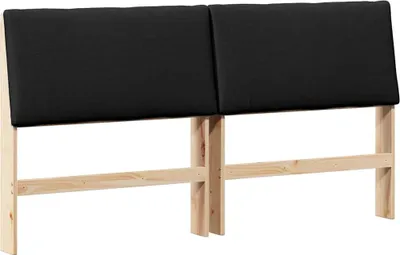 Produktbild von vidaXL Gepolstertes Kopfteil Schwarz 180 cm Massives Kiefernholz