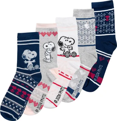 Produktbild von The Peanuts Snoopy Socken für Damen - Frauen Sneaker Norweger Strümpfe 38-43 (5er Pack) 38-43