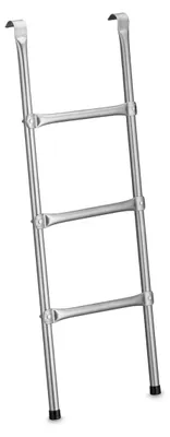 Zdjęcie produktu dla Drabinka do trampoliny Relaxdays, 96 cm, do zawieszenia, 3 stopnie, drabinka do trampoliny ogrodowej, uniwersalna, stalowa, srebrna