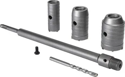 Produktbild von Hohlbohrer-Set 350 mm SDS Plus – Ø 30 mm, 40 mm, 50 mm | Kernbohrer für Wand, Beton, Ziegel
