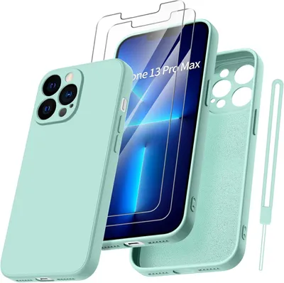 Image de Coque En Silicone Pour Apple Iphone 13 Pro Max Vert + 2X Verre