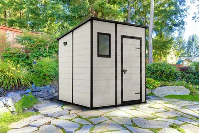 Produktbild von Keter Manor Pent 6x6, Einzelbild, Pultdach, Braun, 1 Tür(en), Stahl, 75 kg/m²