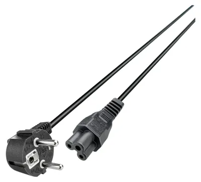 Produktbild von GRUNDIG Netzkabel, Kleeblattstecker, 2m, schwarz