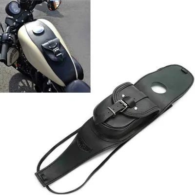 Immagine prodotto di Pannello serbatoio moto in Finto cuoio con tasca per Sportster per Sportster nero