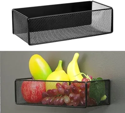 Produktbild von PolkaHome® Magnetisches Kräuterregal – platzsparender Organizer, 27 x 12 x 7 cm, Schwarz