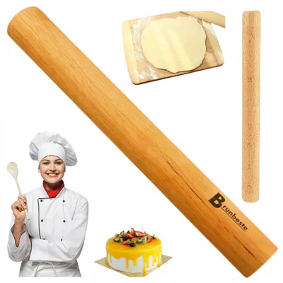 Produktbild von Brunbeste Holz-Teigrolle ohne Griffe, Praktischer Küchenhelfer