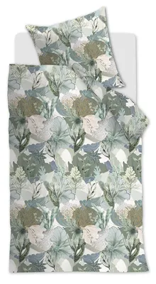 Produktbild von At Home Renforcé-Bettwäsche-Garnitur Hidden Farbe Green Größe 155x220+80x80