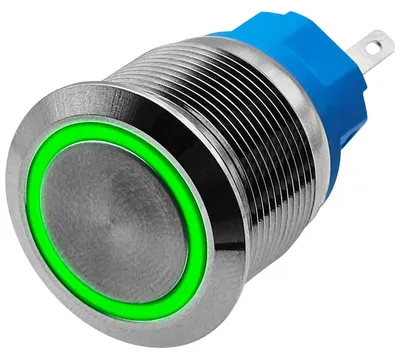Produktbild von ProRide Metall-Impulsschalter 22 mm - grüne LED - 12 V/24 V - IP65