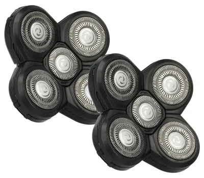 Produktbild von vhbw 2x Ersatz-Scherköpfe kompatibel mit Philips RQ10 Serie RQ1076, RQ1080, RQ1085, RQ1090, RQ1095 Elektrorasierer, Schwarz