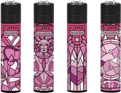 Produktbild von Clipper Feuerzeug 4er Set - Motiv Church Windows