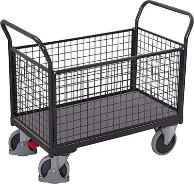 Produktbild von VARIOfit Vierwandwagen mit Drahtgitter 1000x650mm Anthrazitgrau RAL 7016