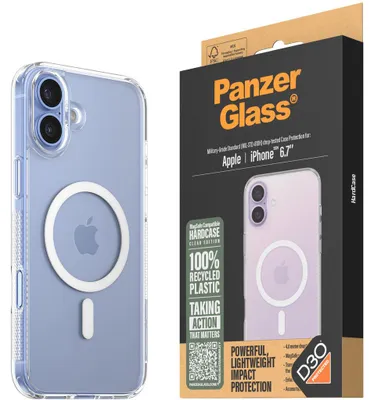 Imagen del producto de PanzerGlass Clear Funda antigolpes para iPhone 16 Plus - Transparente / Blanco