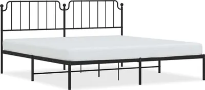 Produktbild von vidaXL Bettgestell mit Kopfteil Metall Schwarz 193x203 cm