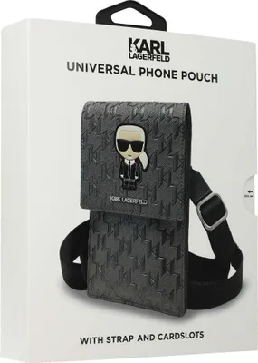 Zdjęcie produktu dla Karl Lagerfeld Torebka Klwbsamipg Srebrny/Silver Ikonik Karl Monogram Patch