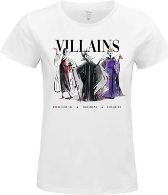Produktbild von Disney T-Shirt Damen Villains weiß M