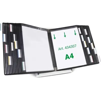 Produktbild von tarifold Sichttafelsystem 434307 DIN A4 schwarz mit 30 St. Sichttafeln
