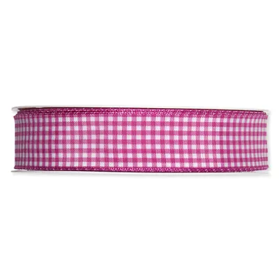 Produktbild von Dekoband Vichy pink 25m