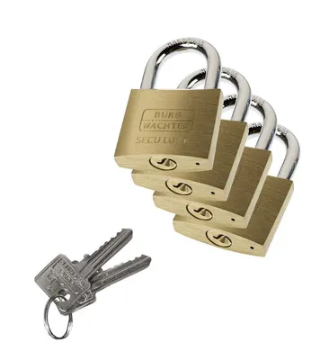 Produktbild von Burg Wächter Vorhängeschloss Quadro 14.0 x 16.0 mm - 4 Stück