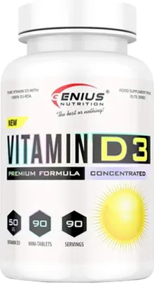 Produktbild von Genius Nutrition Vitamin D3 (90 Tabs) Unflavoured - Vitamine,  Mineralien & Gesundheit - Vitamine