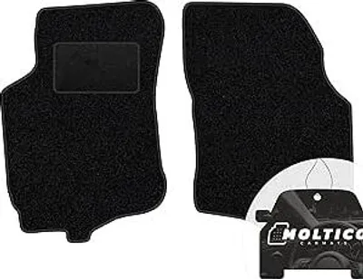 Produktbild von moto-MOLTICO Vorne Fußmatten Auto Velours Autoteppiche Schwarz Automatten Set 2-teilig passend für Mitsubishi Pajero Pinin 1999-2004