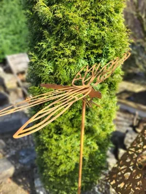 Produktbild von Edelrost Gartenstecker Libelle, groß