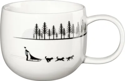 Image de ASA Henkelbecher Joy Snow Tracks Chiens de traîneau 400 ml