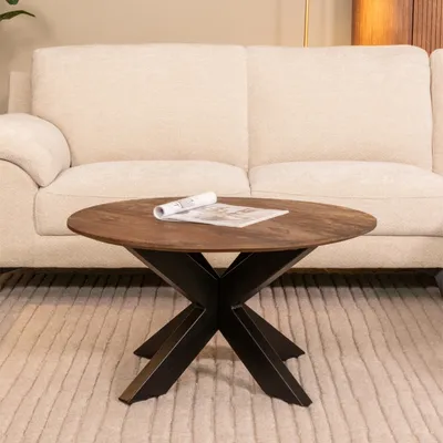 Produktbild von LABEL51 Couchtisch Otis – Espresso – Mangoholz – 80 cm