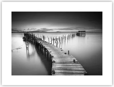 Produktbild von Poster - Poster ohne Rahmen - Meer Brücke Landschaft Natur - 40x30 cm - Wand Bild - Wanddeko - Wandbilder - Kunstposter - Wandposter - Bilder - Kunstdruck - Wanddekoration - Wandbild - P2XAA40x30-3082