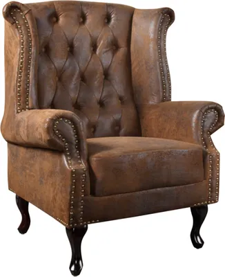 Produktbild von Ohrensessel Chesterfield braun