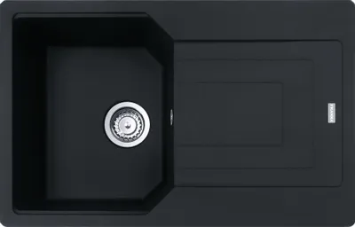 Immagine prodotto di FRANKE URBAN UBG 611-78 lavello in BLACK MATT con selettore centrale in acciaio inox / Dimensioni del foro 760 x 480 mm R15 / Lavello in granito