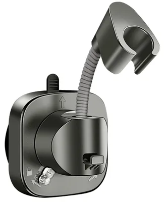 Immagine prodotto di Supporto regolabile per soffione doccia con ventosa, colore grigio