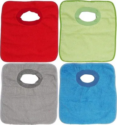 Produktbild von Famanu Lätzchen Set aus 4 wasserdichten, superweichen Lätzchen - für Kinder ab 1 Jahr