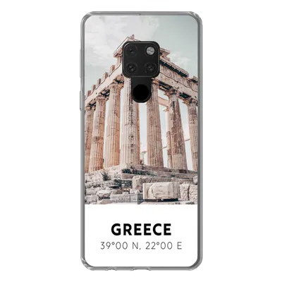 Produktbild von MuchoWow® Handyhülle Schutzhülle Hülle für Huawei P40 Lite Griechenland - Tempel - Athen Silikon Softcase Handy Hülle - Handy