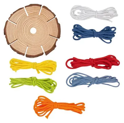 Image de Goki - Set de fabrication de bracelets en bois avec disque de tressage