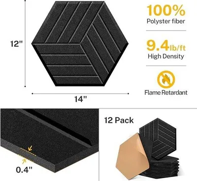 Produktbild von Famanu Schallabsorber Akustikpaneele - 12er Set