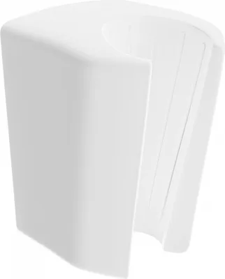 A white shower holder is shown against a white background.