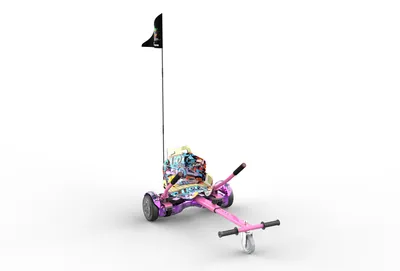 Produktbild von EVERCROSS TECH 6,5-Zoll-Hoverboard + Hoverkart | Mit Bluetooth und LED-Licht, App-fähiger selbstbalancierender Roller | Hoverboards für Kids und Teens